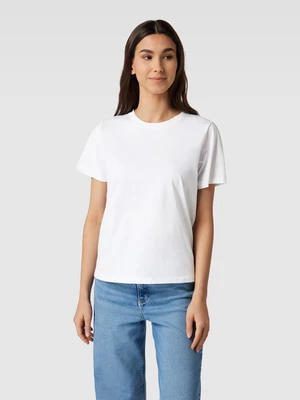 T-shirt z prążkowanym okrągłym dekoltem Calvin Klein Womenswear