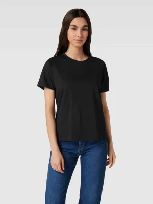 T-shirt z prążkowanym okrągłym dekoltem Calvin Klein Womenswear