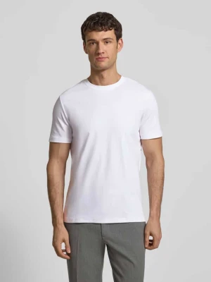 T-shirt z prążkowanym okrągłym dekoltem Christian Berg Men