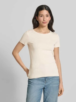 T-shirt z prążkowanym okrągłym dekoltem Christian Berg Woman