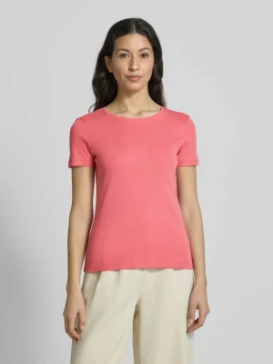 T-shirt z prążkowanym okrągłym dekoltem Christian Berg Woman