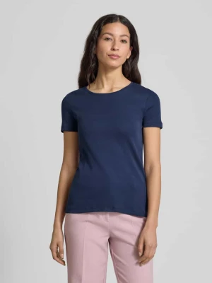 T-shirt z prążkowanym okrągłym dekoltem Christian Berg Woman