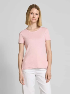 T-shirt z prążkowanym okrągłym dekoltem Christian Berg Woman