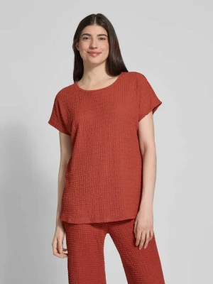 T-shirt z prążkowanym okrągłym dekoltem Christian Berg Woman