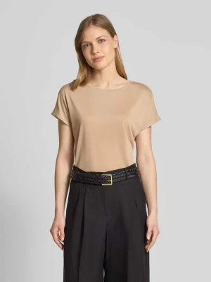 T-shirt z prążkowanym okrągłym dekoltem Christian Berg Woman
