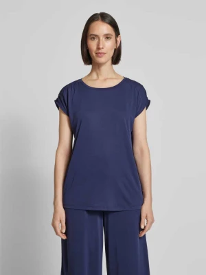 T-shirt z prążkowanym okrągłym dekoltem Christian Berg Woman