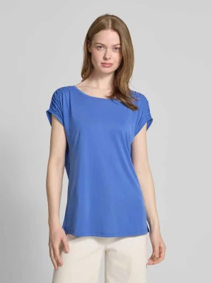 T-shirt z prążkowanym okrągłym dekoltem Christian Berg Woman