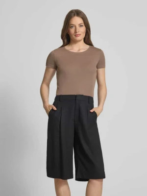 T-shirt z prążkowanym okrągłym dekoltem Christian Berg Woman