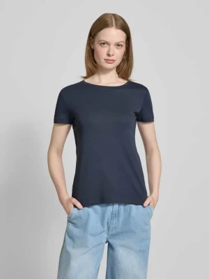 T-shirt z prążkowanym okrągłym dekoltem Christian Berg Woman
