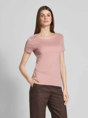 T-shirt z prążkowanym okrągłym dekoltem Christian Berg Woman