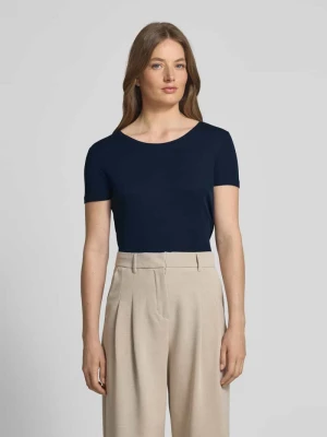 T-shirt z prążkowanym okrągłym dekoltem Christian Berg Woman