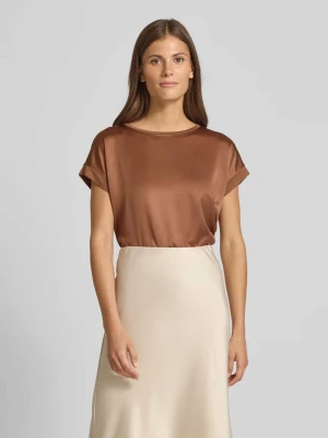 T-shirt z prążkowanym okrągłym dekoltem Christian Berg Woman