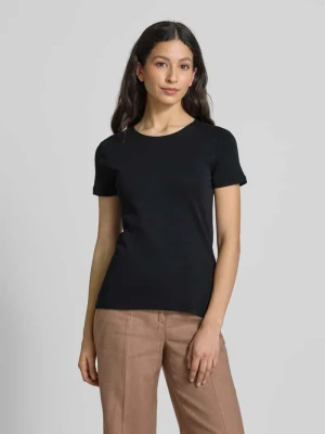 Zdjęcie produktu T-shirt z prążkowanym okrągłym dekoltem Christian Berg Woman