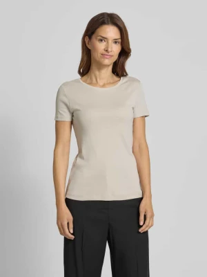 Zdjęcie produktu T-shirt z prążkowanym okrągłym dekoltem Christian Berg Woman