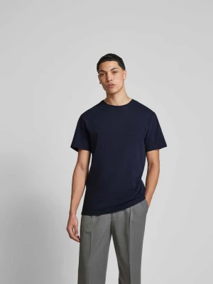 T-shirt z prążkowanym okrągłym dekoltem closed