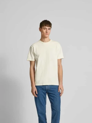 T-shirt z prążkowanym okrągłym dekoltem closed