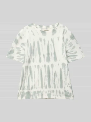 T-shirt z prążkowanym okrągłym dekoltem Garcia