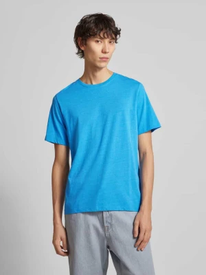 T-shirt z prążkowanym okrągłym dekoltem jack & jones