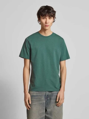 T-shirt z prążkowanym okrągłym dekoltem jack & jones