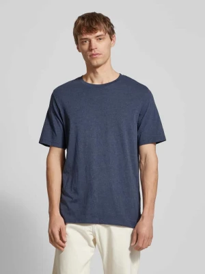 T-shirt z prążkowanym okrągłym dekoltem jack & jones