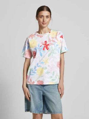 T-shirt z prążkowanym okrągłym dekoltem Jake*s Casual