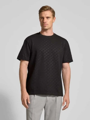 T-shirt z prążkowanym okrągłym dekoltem JOOP! Collection