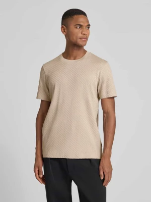 T-shirt z prążkowanym okrągłym dekoltem JOOP! Collection