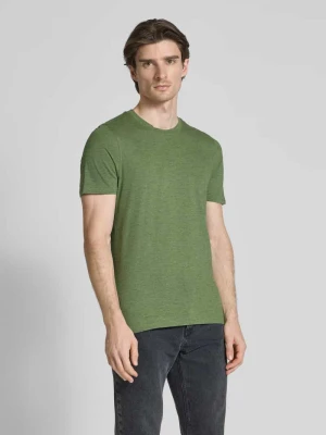 T-shirt z prążkowanym okrągłym dekoltem MCNEAL