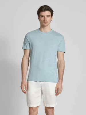T-shirt z prążkowanym okrągłym dekoltem MCNEAL