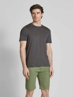 T-shirt z prążkowanym okrągłym dekoltem MCNEAL