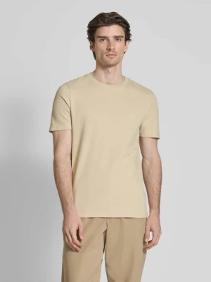 T-shirt z prążkowanym okrągłym dekoltem MCNEAL