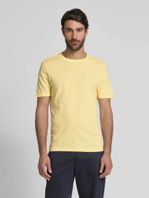 T-shirt z prążkowanym okrągłym dekoltem MCNEAL