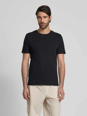 T-shirt z prążkowanym okrągłym dekoltem MCNEAL