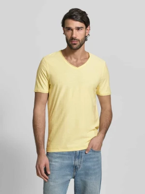 T-shirt z prążkowanym okrągłym dekoltem MCNEAL