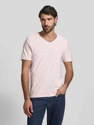 T-shirt z prążkowanym okrągłym dekoltem MCNEAL