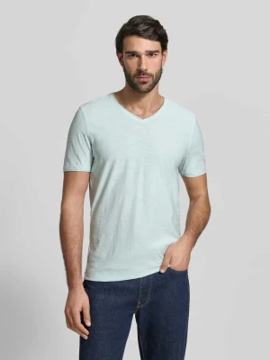 T-shirt z prążkowanym okrągłym dekoltem MCNEAL