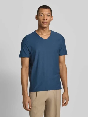 T-shirt z prążkowanym okrągłym dekoltem MCNEAL