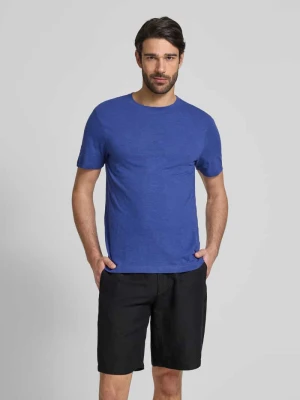 T-shirt z prążkowanym okrągłym dekoltem MCNEAL