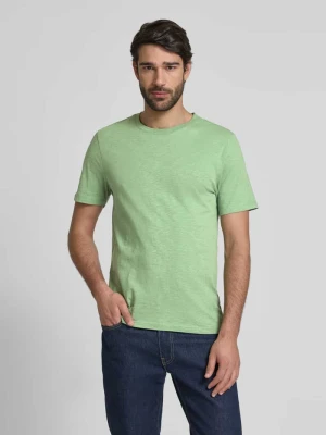 T-shirt z prążkowanym okrągłym dekoltem MCNEAL