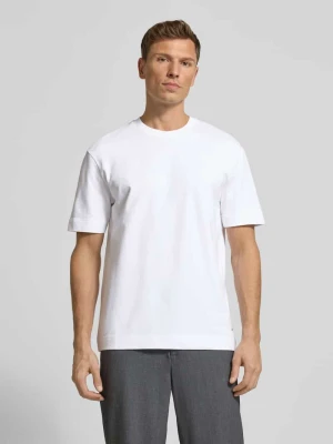 T-shirt z prążkowanym, okrągłym dekoltem model ‘Achilleas’ JOOP! Collection