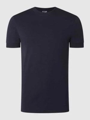 T-shirt z prążkowanym, okrągłym dekoltem model ‘ANTON’ drykorn