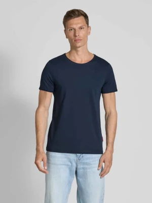 T-shirt z prążkowanym, okrągłym dekoltem model ‘Caspian’ JOOP! JEANS