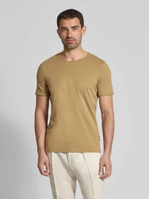 T-shirt z prążkowanym, okrągłym dekoltem model ‘Cesare’ JOOP! JEANS