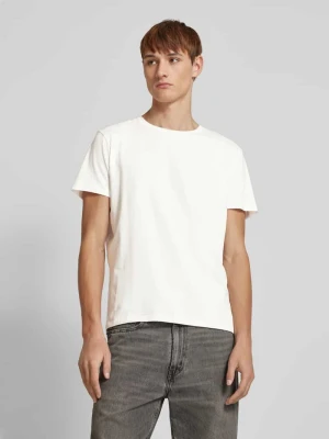 T-shirt z prążkowanym, okrągłym dekoltem model ‘Dinton’ Blend