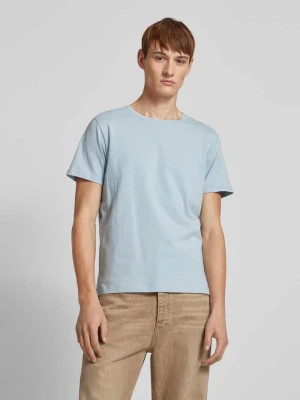 T-shirt z prążkowanym, okrągłym dekoltem model ‘Dinton’ Blend