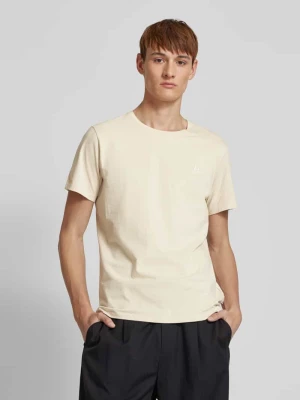 T-shirt z prążkowanym, okrągłym dekoltem model ‘Dinton’ Blend