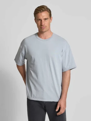 T-shirt z prążkowanym, okrągłym dekoltem model ‘FAZY’ American vintage