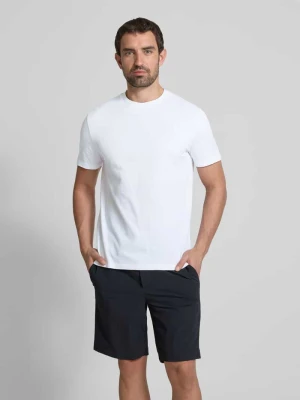 T-shirt z prążkowanym, okrągłym dekoltem model ‘Fisher’ Strellson