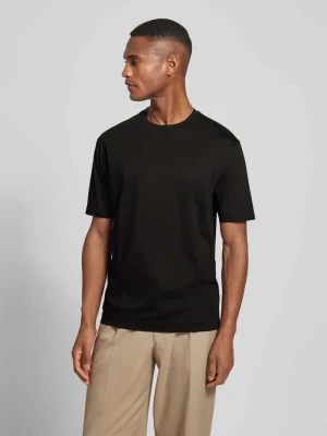 T-shirt z prążkowanym, okrągłym dekoltem model ‘GILBERD’ drykorn