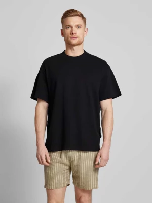 T-shirt z prążkowanym, okrągłym dekoltem model ‘HARVEY’ Jack & Jones Premium